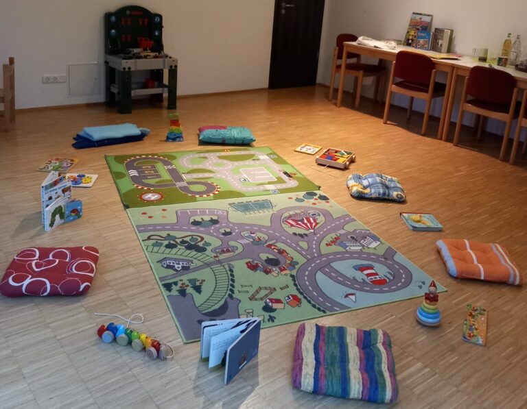 Spielfläche im Pavillon des Wichernhauses. Foto: Jasmin Heisterkamp